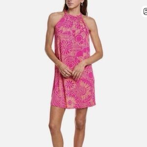 NWT Trina Turk Juju Dress Halter Tie Stretch Size Medium